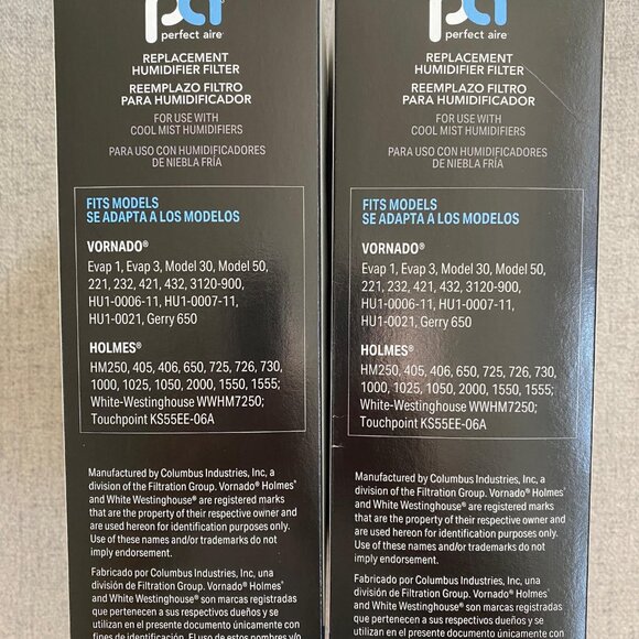 Replacement Humidifier Filters Model V-0001 Vornado Holmes Perfect Aire, 4 Pack - Picture 4 of 4